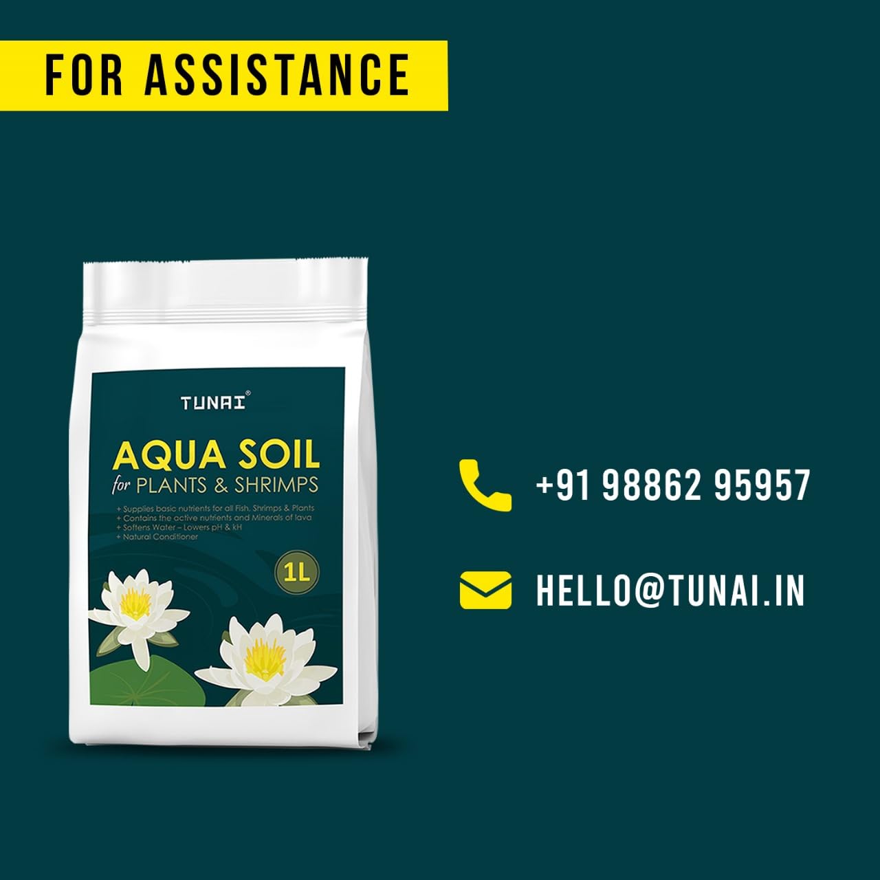 Tunai Shrimp and Planted Aquarium Soil |1 Liter| Fortified with Rich Source of Lava from Japan, Assist in Setting Ideal Habitat for Fish, Cherry Shrimps, and Snails