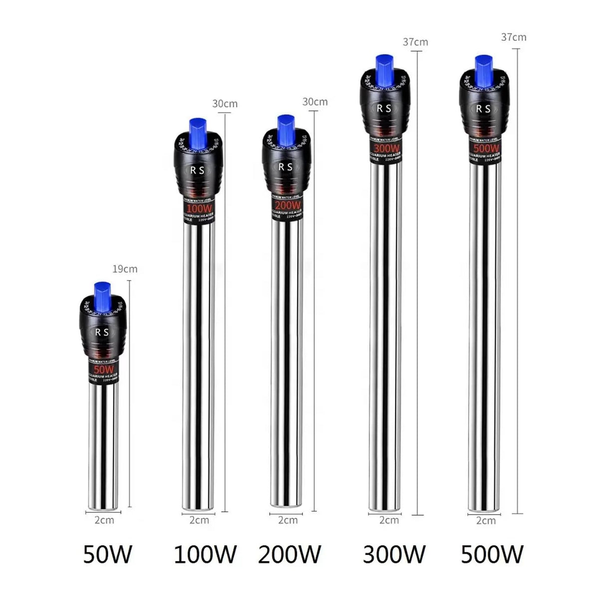 Jainsons Pet Products RS Electricals 500W Aquarium Fish Tank Heater | Break-Proof Stainless Steel Rod | Adjustable 12°C–34°C | Ideal for Tanks up to 6 Feet