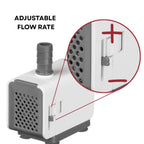 S0B0 AQ-500 Submersible Water Pump for Aquarium Fish Tank| Energy Saving & Environmental Friendly | For Marine & Fresh Water Aquariums | Power: 6W | F.Max: 500L/H | Original from Tunai Store