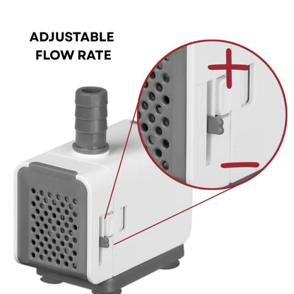 S0B0 AQ-500 Submersible Water Pump for Aquarium Fish Tank| Energy Saving & Environmental Friendly | For Marine & Fresh Water Aquariums | Power: 6W | F.Max: 500L/H | Original from Tunai Store