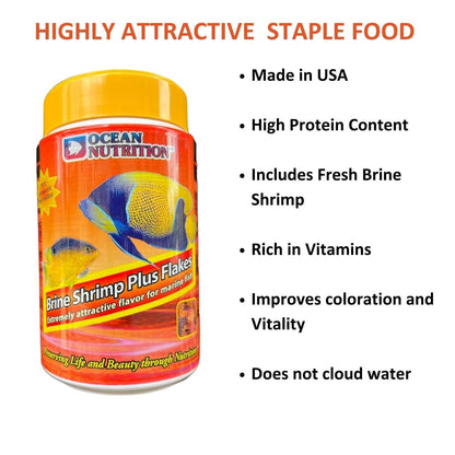 ON+ Brine Shrimp Plus Flakes Fish Food | 156 GMS | Originally from TUNAI Store (156 GMS, Shrimp)
