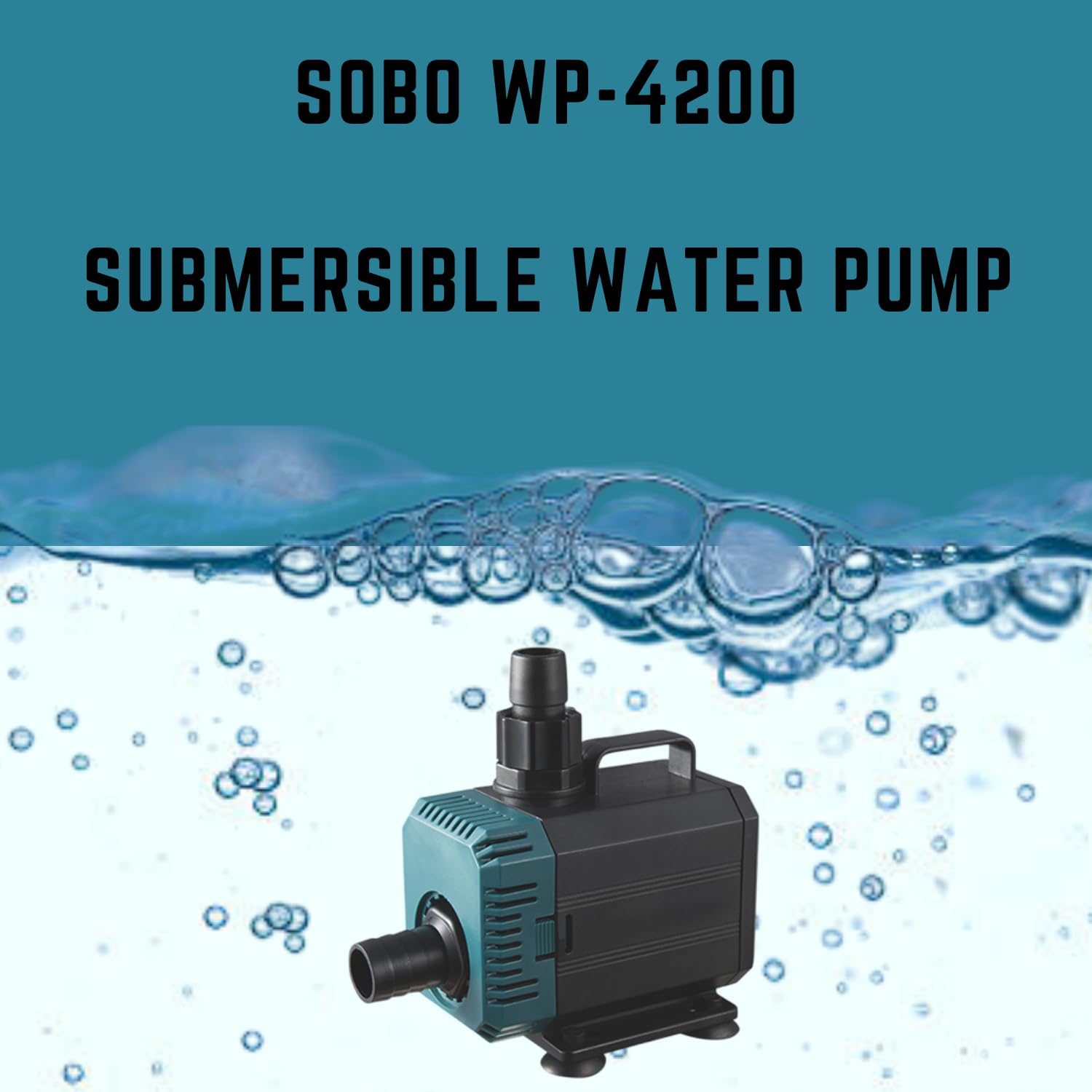 S0B0 WP-4200 Submersible Water Pump for Aquarium Fish Tank | Energy Saving & Environmental Friendly | for Marine and Fresh Water Aquariums | Power: 55W | F.Max: 3000L/H | Original from Tunai Store