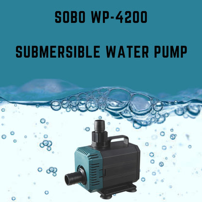 S0B0 WP-4200 Submersible Water Pump for Aquarium Fish Tank | Energy Saving & Environmental Friendly | for Marine and Fresh Water Aquariums | Power: 55W | F.Max: 3000L/H | Original from Tunai Store