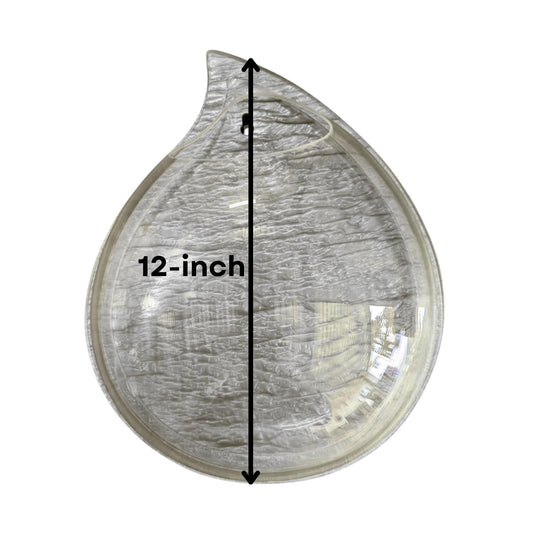 Wall Mount 12-inch White Drop Shape Fish Bowl – Decorative Hanging Aquarium (Without Stand) | Space Saving Design | Compact Aquarium for Betta, Guppies & Plants