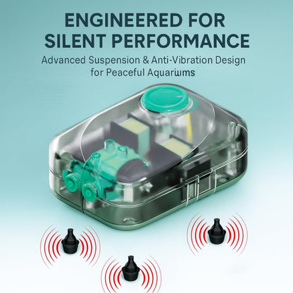 SOBO AQ-016 Aquarium Air Pump (6W | 6L/Min) | Ultra-Quiet Dual Outlet Oxygen Aerator with Adjustable Flow Control | Energy-Efficient Durable Design | Free 3M Tube, 2 Air Stones & Check Valves