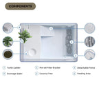 Dophin TT 360 Adult Turtle Tank | High Fence to Avoid Escaping | Basking Platform | (Original from Tunai Store) Suitable for Adult Turtles
