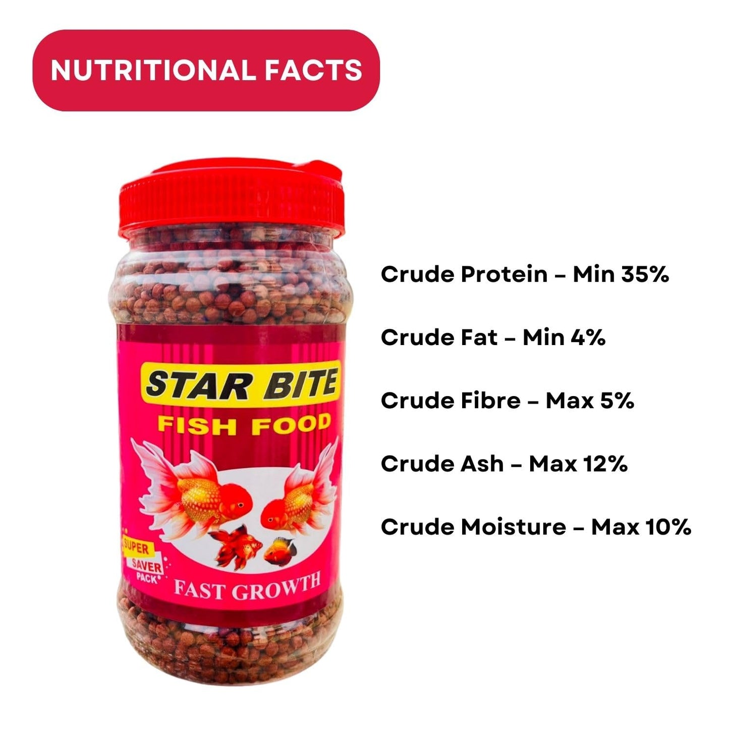SF+ Star Bite Fish Food | Super Saver Pack (400g, Fast Growth)