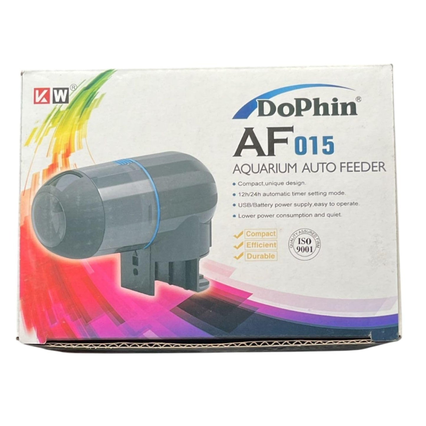Dophin AF015 Aquarium Auto Feeder | Battery Version | Easy to Operate | Designed to Dispense Food to Fish | (Original from Tunai Store)
