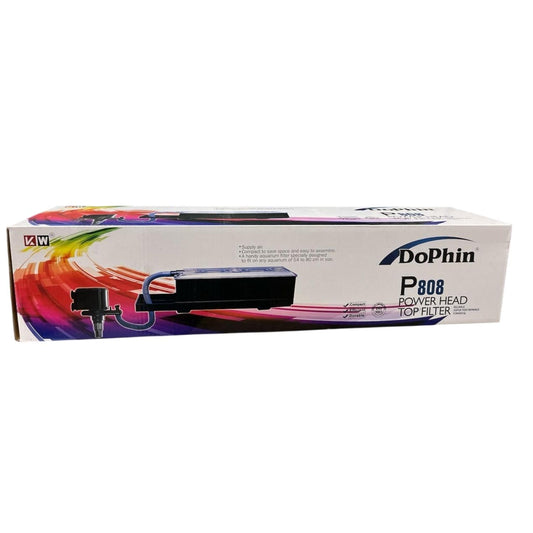 Dophin P808 Power Head Top Filter for Aquarium Fish Tank | Compact, Efficient and Durable | Output: 1200/1100L/H | Suitable for Tank Size 220L | (Original from Tunai Store)