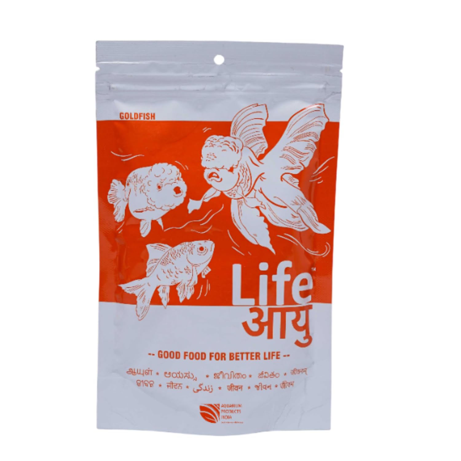 Life AAYU Gold Fish Food | Ayurvedic Soft-Sinking Pellets with Tulsi, Papaya & Paprika | for All Fish Sizes (Large, 100gms)