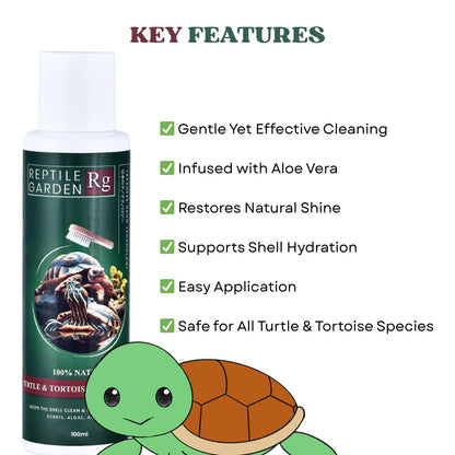 Reptile Garden Turtle & Tortoise Shell Cleaner | Aloe Vera Infused Reptile Shell Care Spray (100 ml)