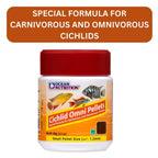 ON+ Cichlid Omni Pellets Fish Food (Original from Tunai Store) | Special Food for Carnivorous and Omnivorous Cichlids (100gms, Small Pellets)