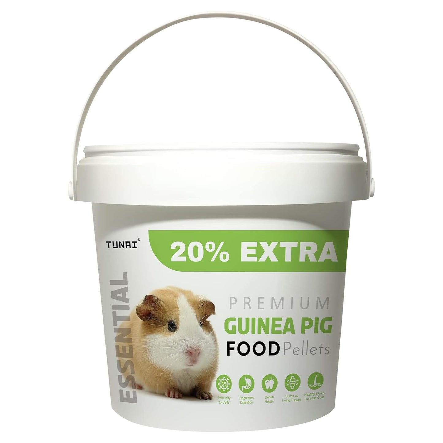 TUNAI Guinea All Life Stages, Stick Pig Food |500G+20% Extra| Fortified with Dha Omega 3&6 and Vitamins for Better Skin Coat, and Easy Digestion