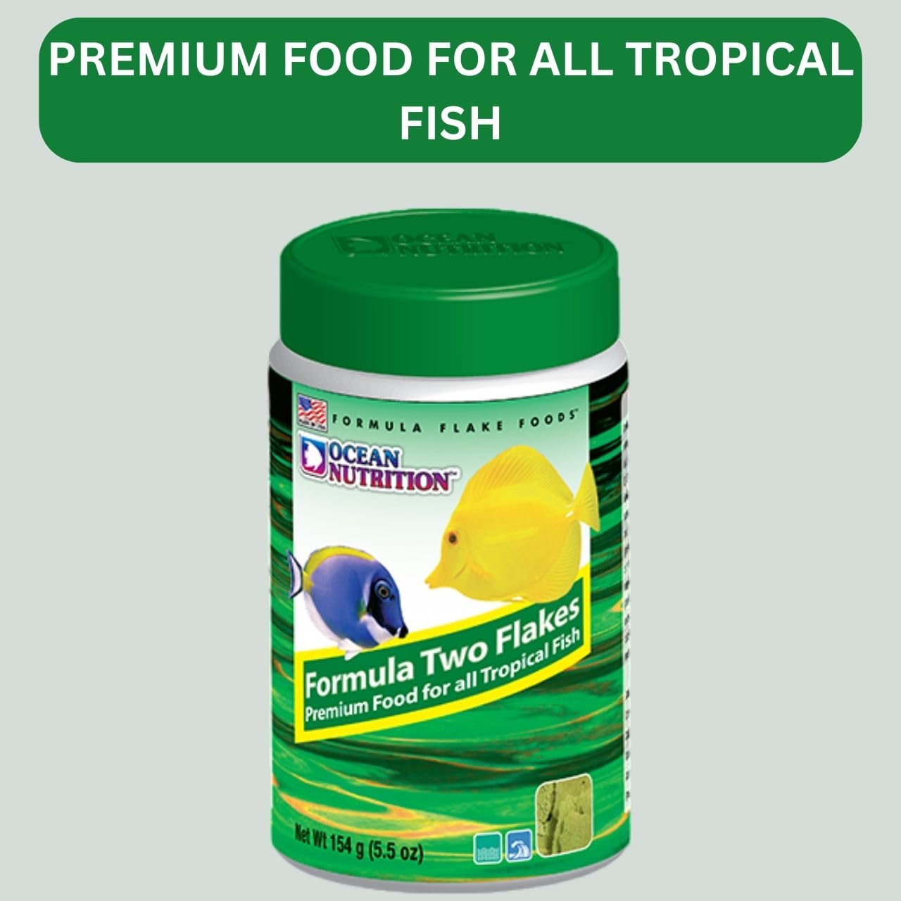 ON+ Formula Two Flakes Fish Food (Original from Tunai Store) | Premium Flake Food for All Tropical Fish (156gms, Flake)