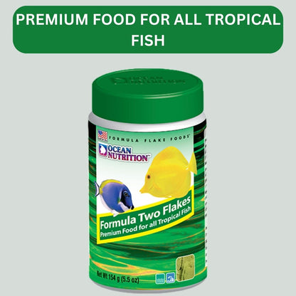 ON+ Formula Two Flakes Fish Food (Original from Tunai Store) | Premium Flake Food for All Tropical Fish (156gms, Flake)