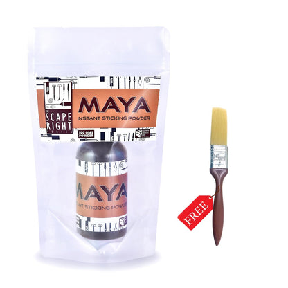 The Scape Right Series MAYA Instant Sticking Powder with Free Brush | Enhance Bonding & Root Growth (50 gms)