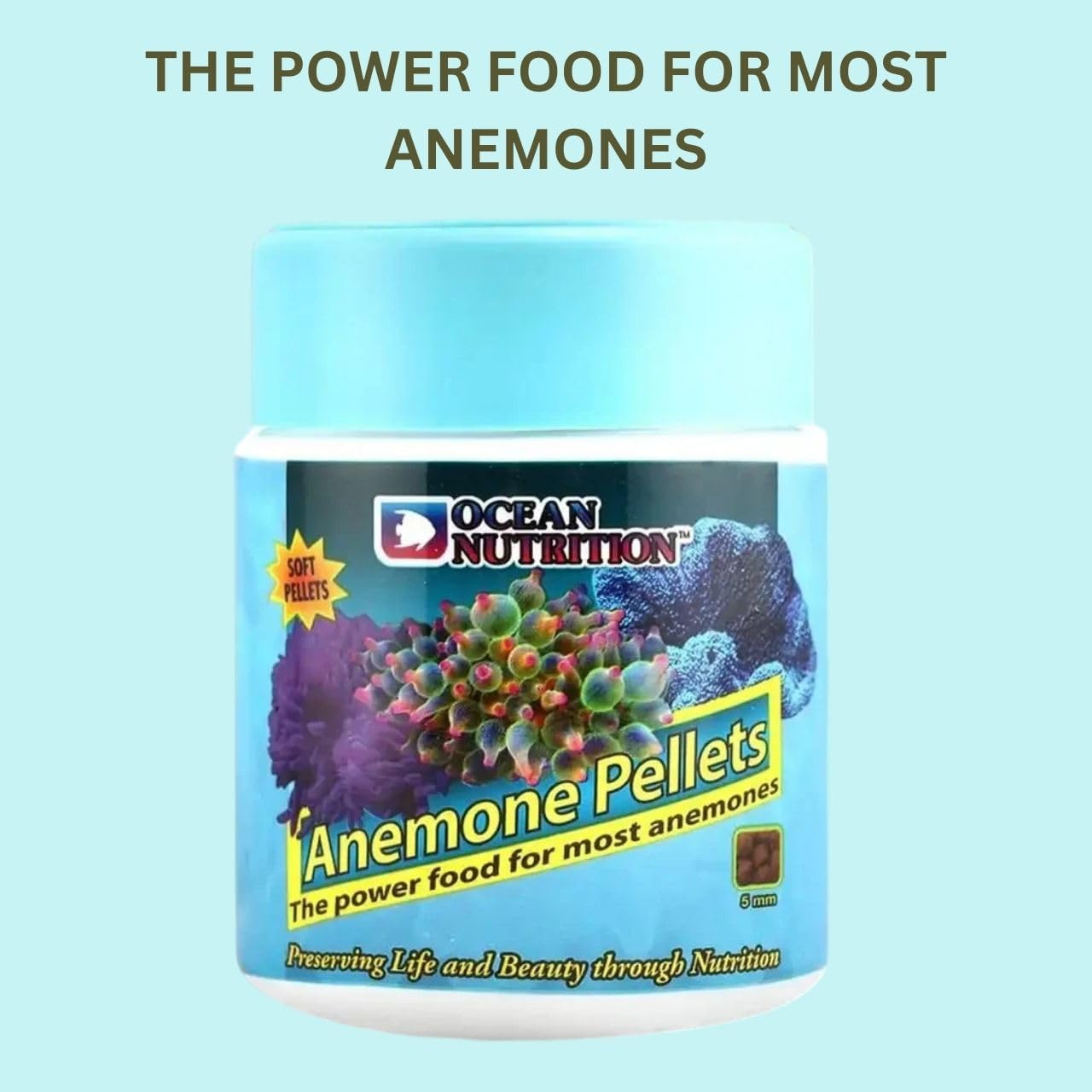 ON+ Anemone Pellets (Original from Tunai Store) | 100gms | The Power Food for Most Anemones (100gms, 5mm Pellets)