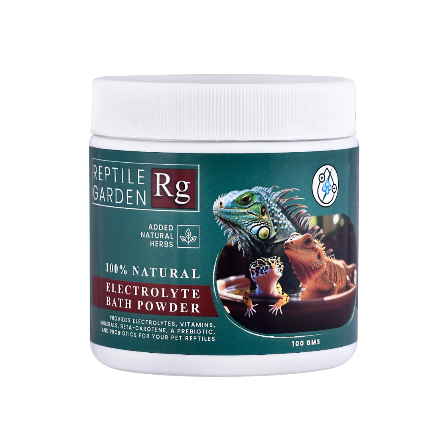Reptile Garden Lizard and Dragon Electrolyte Bath Powder | Boosts Hydration, Wellness, and Vitality | Added Natural Herbs (200 GMS)