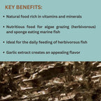 ON+ Red Marine Algae with Natural Garlic Extract Fish Food (Original from Tunai Store) Marine Algae (20gms, Red Marine Algae)
