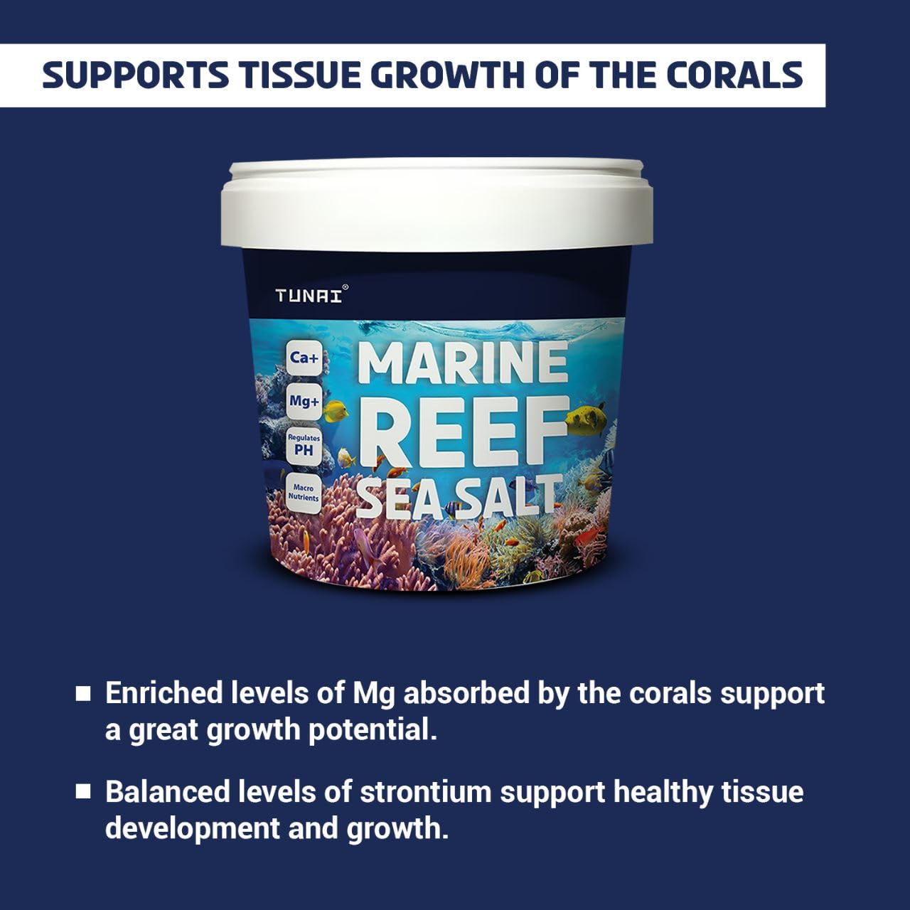 Tunai Marine Coral Reef Base Aquarium Salt for Marine Fish Aquarium (Particles, 1KG)