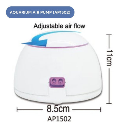 Dophin AP1502 Air Pump for Aquarium | Double Outlet | Output: 2L/min | Suitable for Fish Tank Size 120-200L | (Original from Tunai Store)