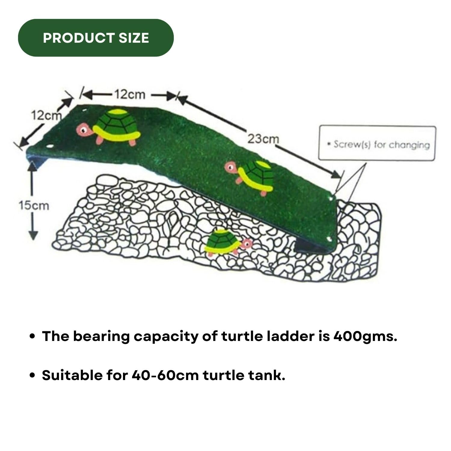 TUNAI Dophin TL 30 Acrylic Turtle Ladder (Original from Store) (Acrylic, Green)