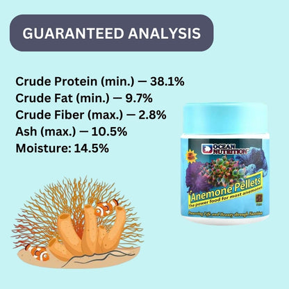ON+ Anemone Pellets (Original from Tunai Store) | 100gms | The Power Food for Most Anemones (100gms, 5mm Pellets)
