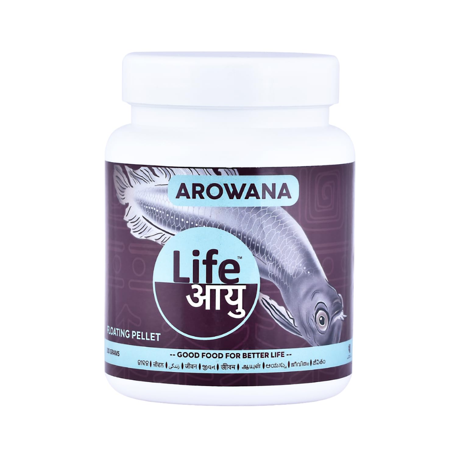 Life AAYU Silver Arowana Aquarium Fish Food | Designed to Improve Muscle, Bone, and Overall Body Strength | Best for Silver Arowanas (300 GMS)