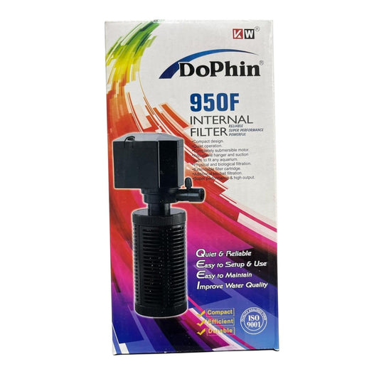 Dophin 950F Internal Filter for Aquarium Fish Tank | Completely Submersible Motor | Output: 480/470 L/H | Suitable for Fish Tank Size 90L | (Original from Tunai Store)