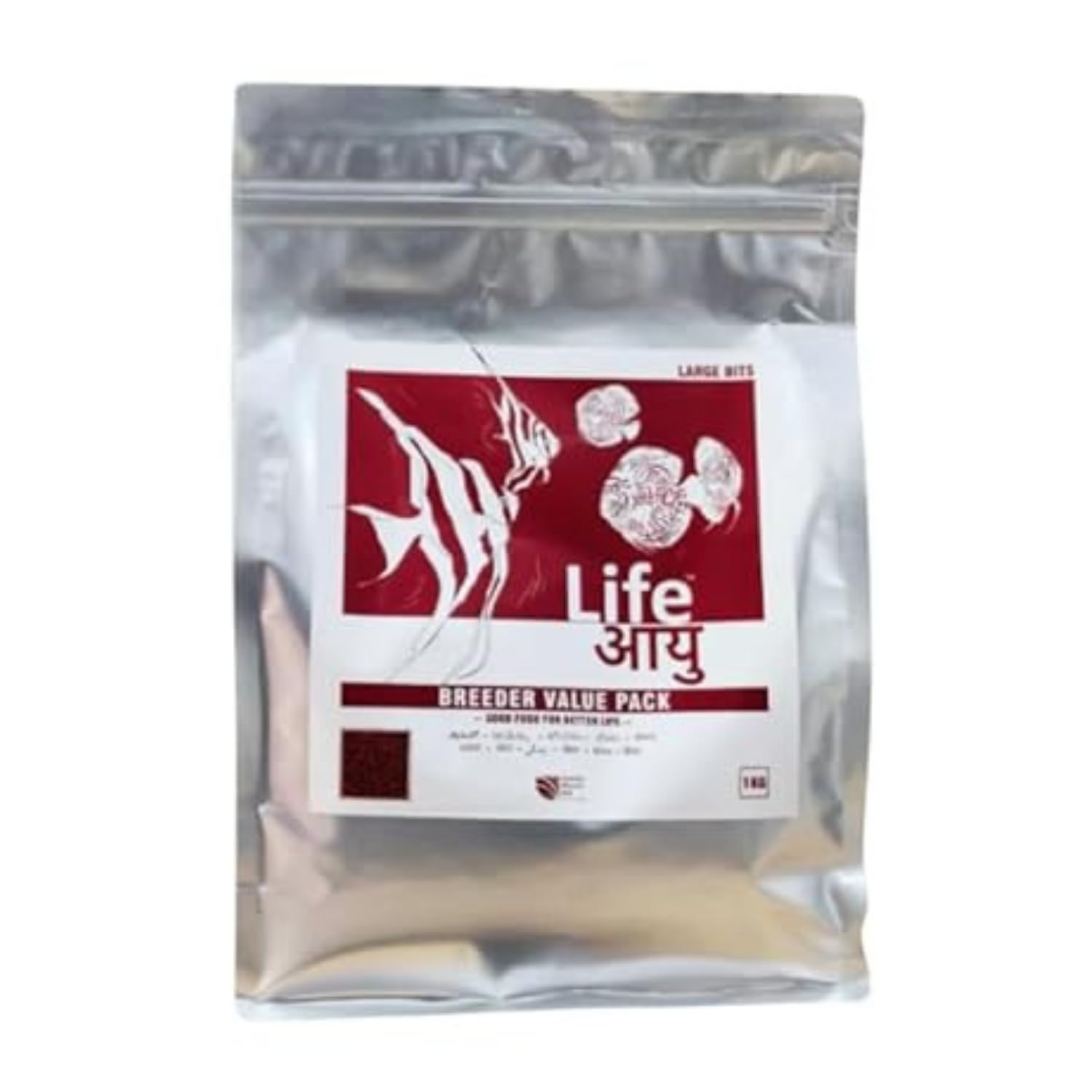 Life AAYU Breeder Value Pack Premium Fish Food | Ideal Choice for Keeping Your Fish Healthy (1 KG, Large Bits)