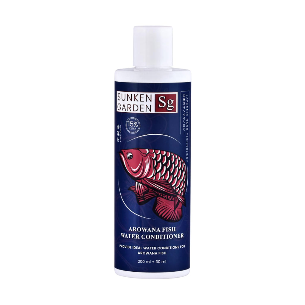 Sunken Garden Arowana Water Conditioner | for Strength, Color & Calm Behavior | Multi-Action Conditioner for Arowanas (200 ml + 30 ml)