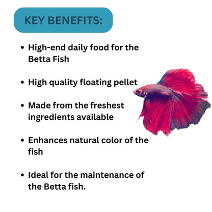 ON+ Atison's Betta Fish Food (Original from Tunai Store) | Nutrient Complete Food for All Betta Species (75gms, Floating Pellets)
