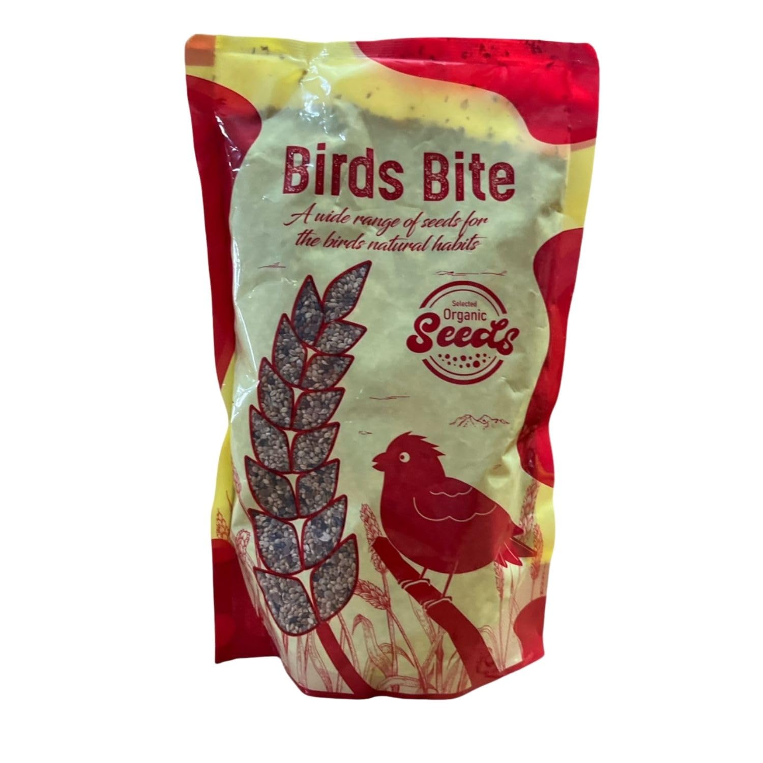 SF+ Birds Bite Organic Seeds Bird Food | Suitable for African Love Birds, Conures, Budgerigars, Finch & Macaws (400gms, Selected Organic Seeds)