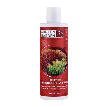 Sunken Garden Vibrance - Dutch-Style Aquarium Fertilizer | All-in-One Formula for Bushy Plant Growth | CO₂ & Non-CO₂ Compatible (200 ml + 30 ml)