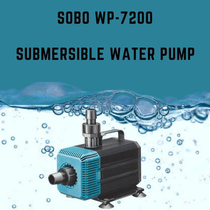 S0B0 WP-7200 70W Submersible Water Pump For Aquarium Fish Tank | Submersible Water Pump with Bottom Suction Cups | Power: 135W | Output: 5500L/H | Aquarium Accessories | Original from Tunai Store