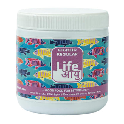Life AAYU Cichlid Fish Food | Immunity Booster & Digestive Support | Ideal for All Cichlids Variants | (100 GMS, Regular)