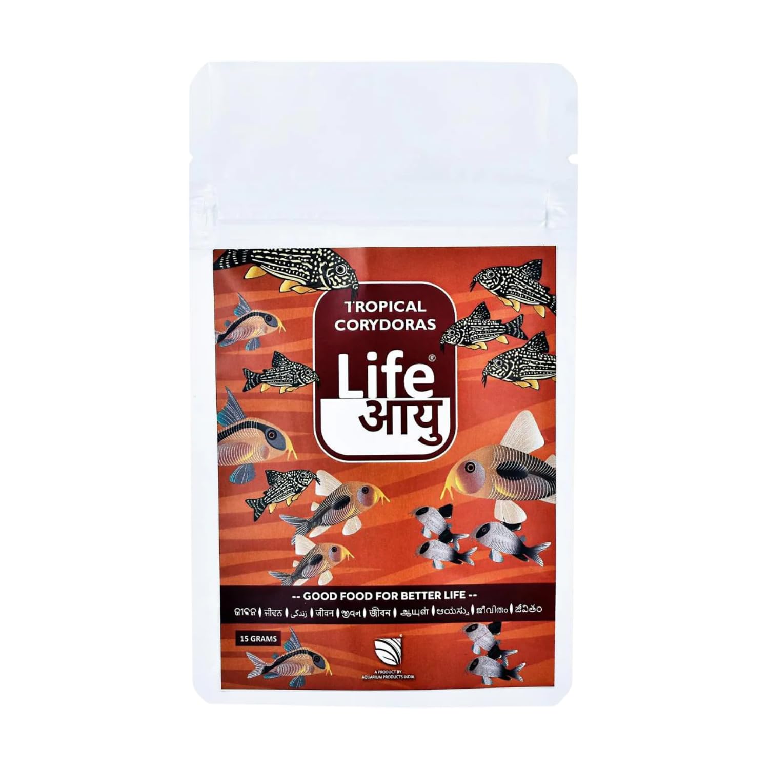 Life AAYU Tropical Corydoras Aquarium Fish Food | Immunity & Metabolism Booster | Ayurvedic Handmade Feed (15 GMS)