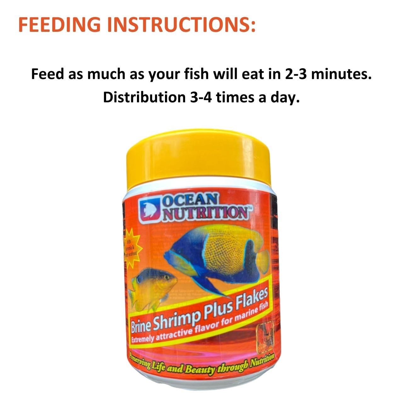 ON+ Brine Shrimp Plus Flakes Fish Food | 34 GMS | Originally from TUNAI Store