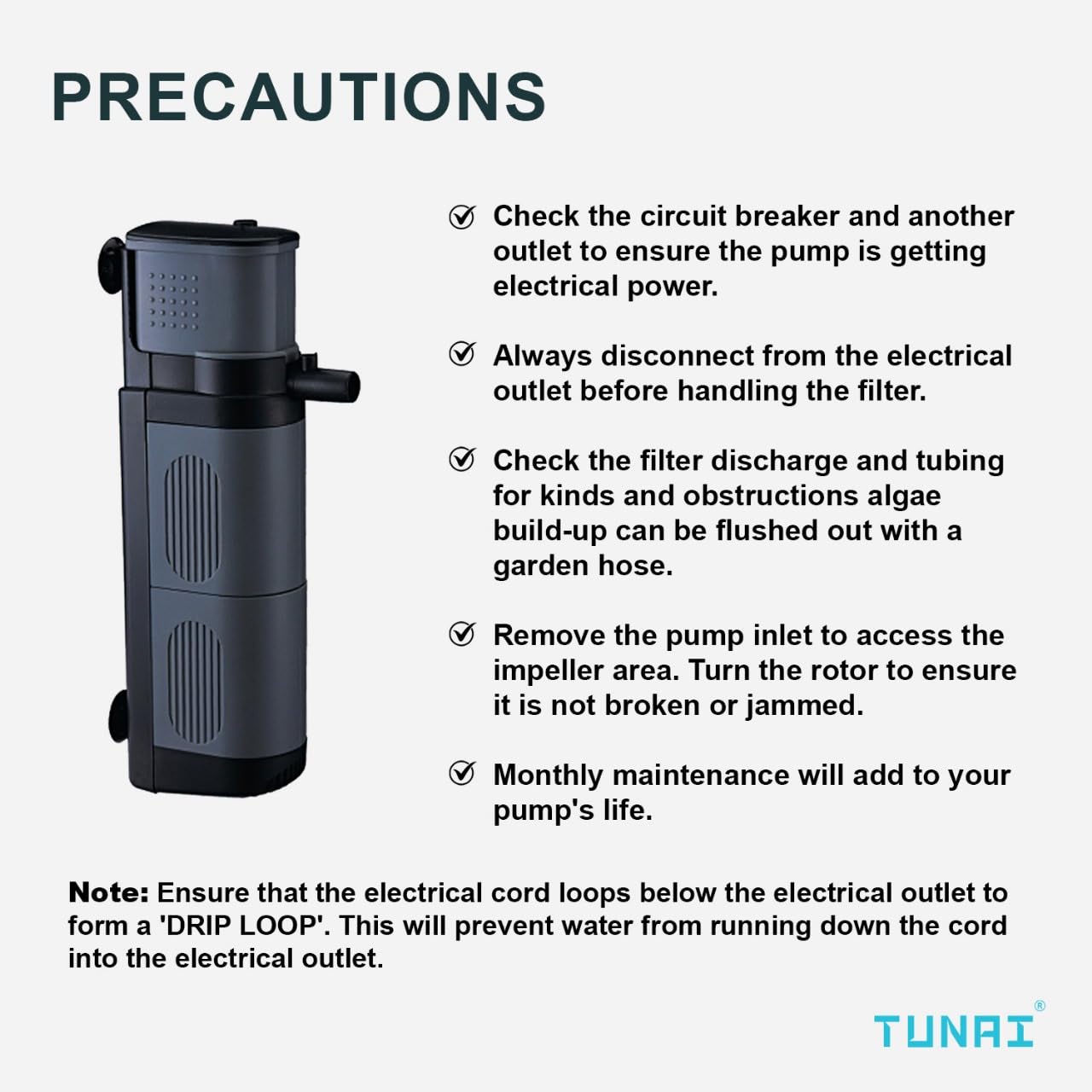 TUNAI ATF-200 Internal Aquarium Filter Series (Air Filter Only, ATF-202)