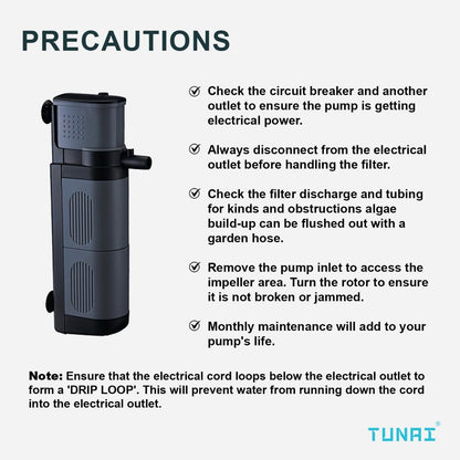 TUNAI ATF-200 Internal Aquarium Filter Series (Air Filter Only, ATF-202)