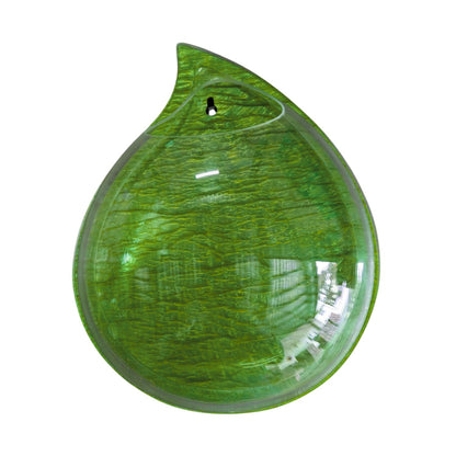 Wall Mount 12-inch Green Drop Shape Fish Bowl – Decorative Hanging Aquarium (Without Stand) | Space Saving Design | Compact Aquarium for Betta, Guppies & Plants