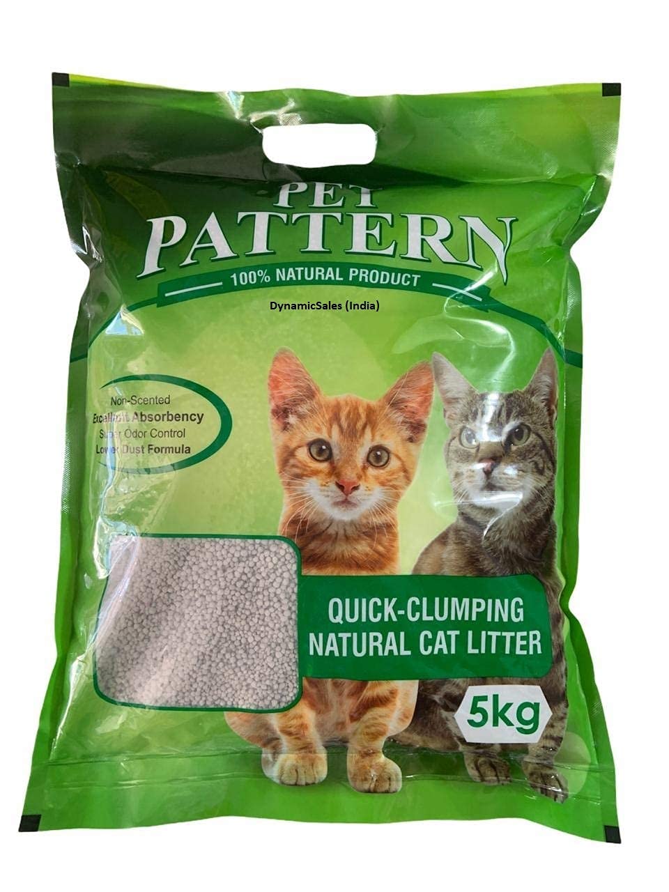 Hoito Pet Pattern Quick – Clumping Natural Cat Litter with Benefits of Non Scented, Excellent Absorbency, Super Odour Control, Low Dust Formula, 5KG