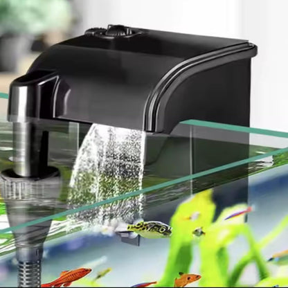 TUNAI S0B0 WP-607H Hanging Filter for Aquarium Fish Tank | Mechanical, Chemical and Biological Filtration | Ideal for Freshwater & Marine Water Tank | Power: 12W | F.Max: 600L/H