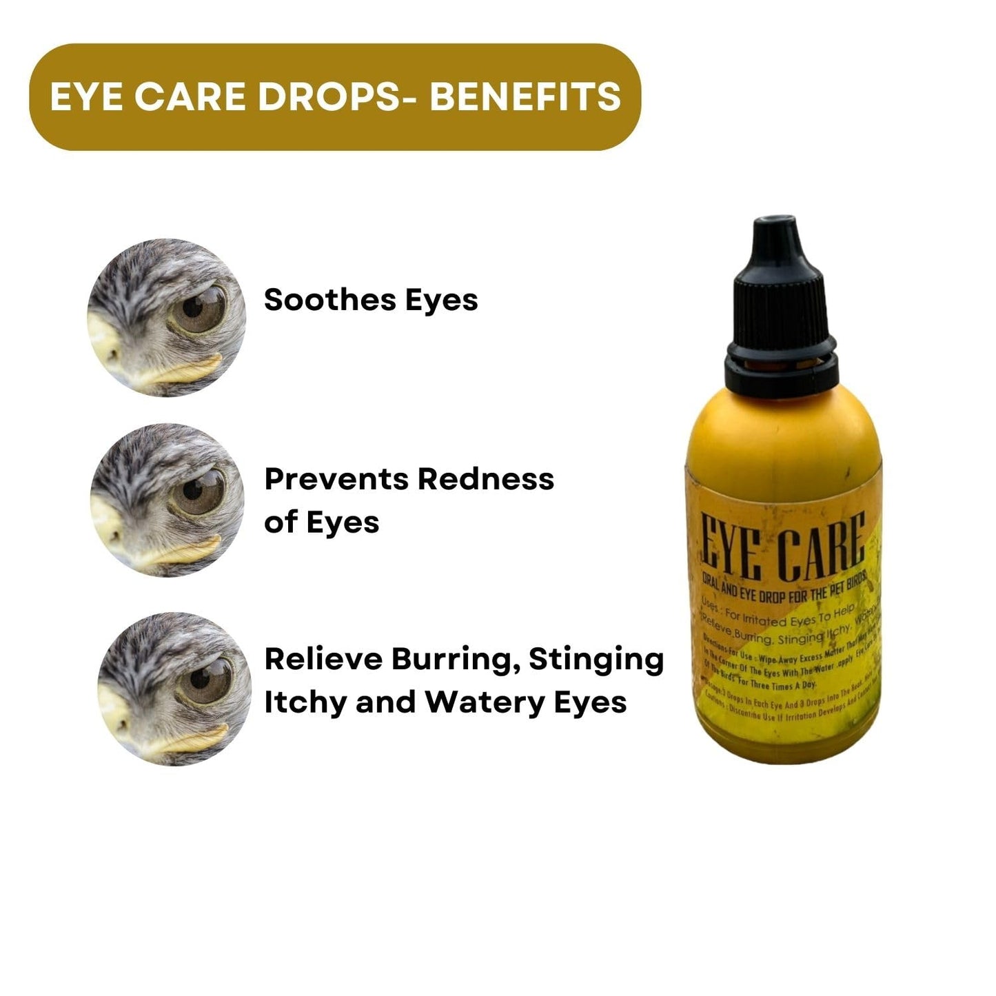 SF+ Pet Birds Eye Care and Anti Pox Health Supplements | Combo of 2 (50ml Each) | Original from TUNAI Store