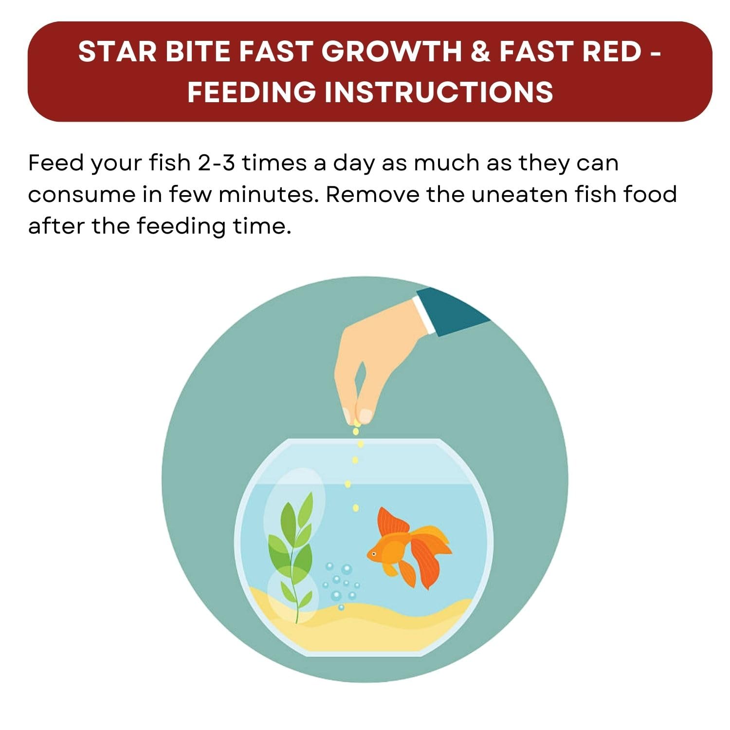 SF+ Star Bite Fast Growth + Star Bite Fast Red Fish Food | Combo Pack (100gms, Fast Growth and Fast Red)