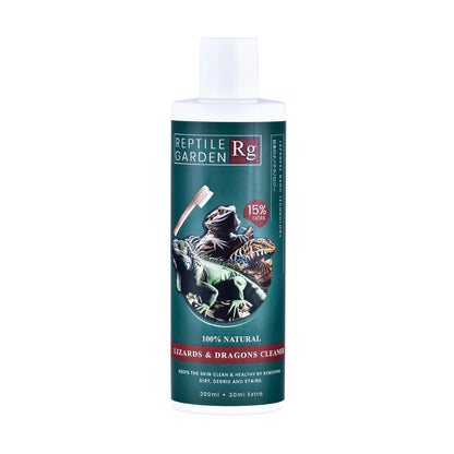 Reptile Garden Lizard & Dragon Cleaner | Removes Stubborn Debris, Algae, and Stains from Your Reptile's Body (200 ml + 30 ml)