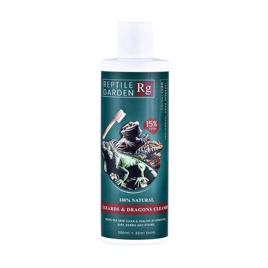 Reptile Garden Lizard & Dragon Cleaner | Removes Stubborn Debris, Algae, and Stains from Your Reptile's Body (200 ml + 30 ml)