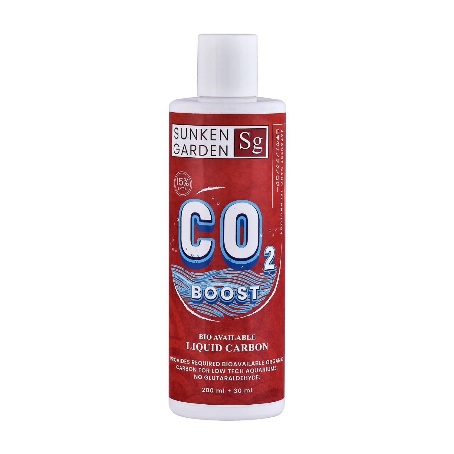 Sunken Garden Liquid CO2 Boost | Organic Carbon Source for Aquatic Plants | Algae-Free Growth | Shrimp Safe (200 ml + 30 ml)