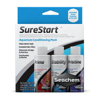 Seachem Sure Start Water Conditioner Prime + Stability + Pristine - 100 ml Each Bottle