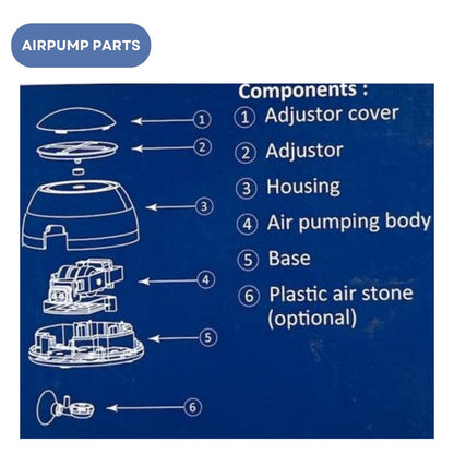 Dophin AP1502 Air Pump for Aquarium | Double Outlet | Output: 2L/min | Suitable for Fish Tank Size 120-200L | (Original from Tunai Store)